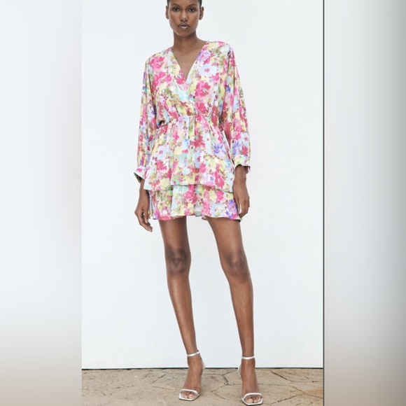 ZARA | FLORAL PRINT DRESS - Picture 3 of 8